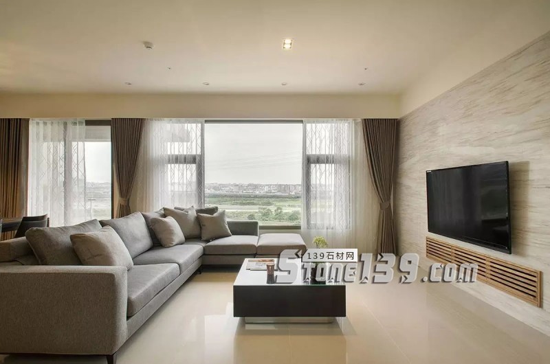 80后、90后年輕人鐘愛的大理石電視背景墻裝飾風格