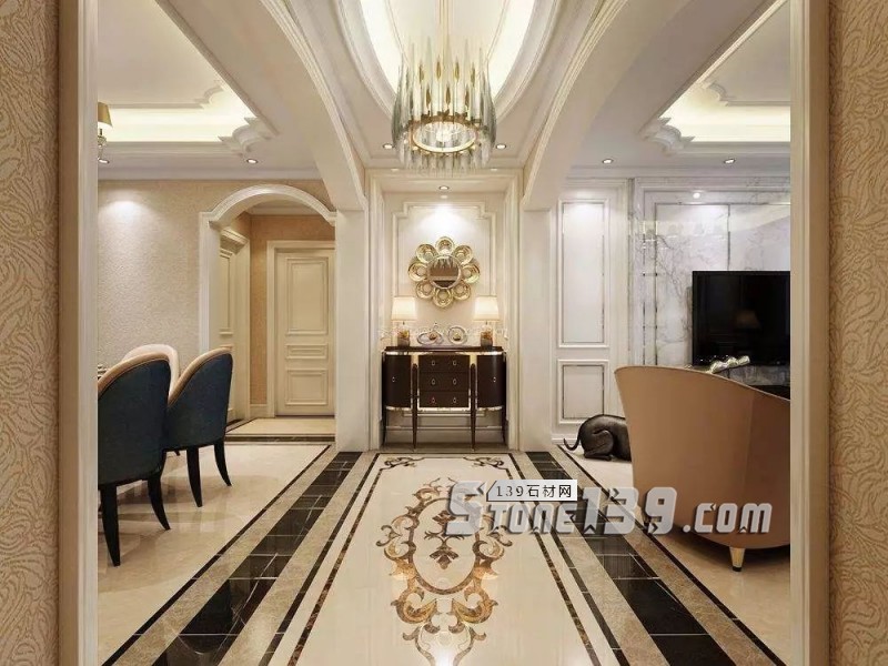 2018年最流行的大理石樓梯、過道、拼花應用分享