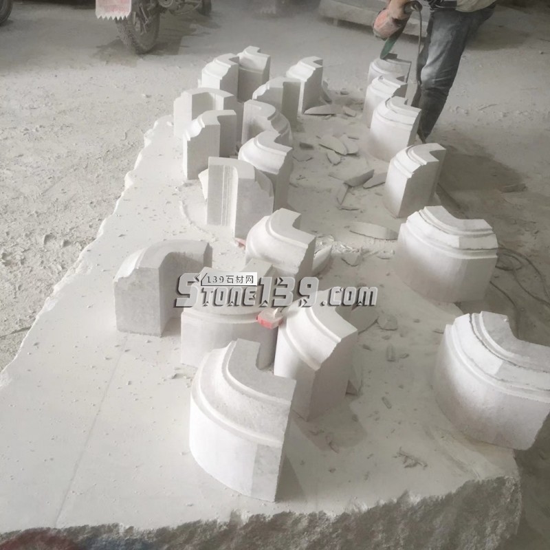 廣茂石業花崗巖產品 異形欄桿 線條 園林石材