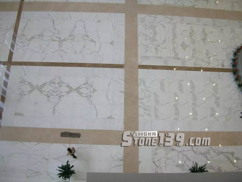 雪花白大理石經典裝飾設計案例-感受奢華紋理之美