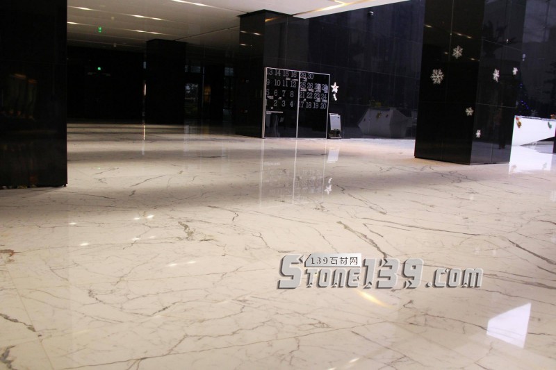 雪花白大理石經典裝飾設計案例-感受奢華紋理之美