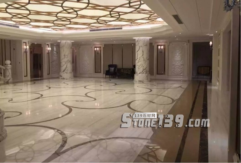 雪花白大理石經典裝飾設計案例-感受奢華紋理之美
