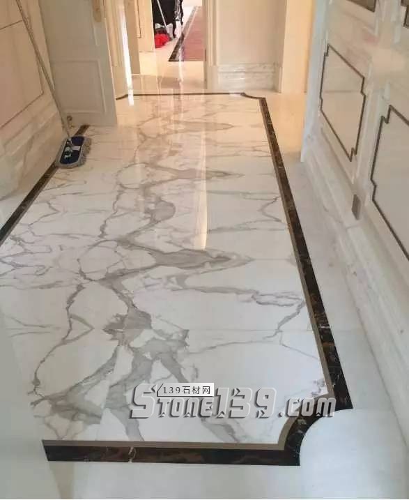 雪花白大理石經典裝飾設計案例-感受奢華紋理之美