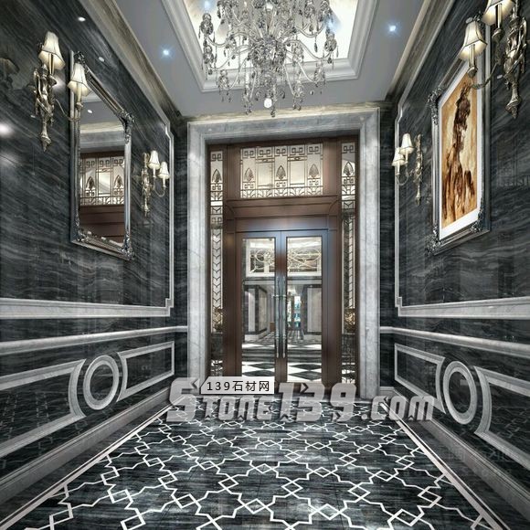 卡地亞灰大理石裝飾樣板房
