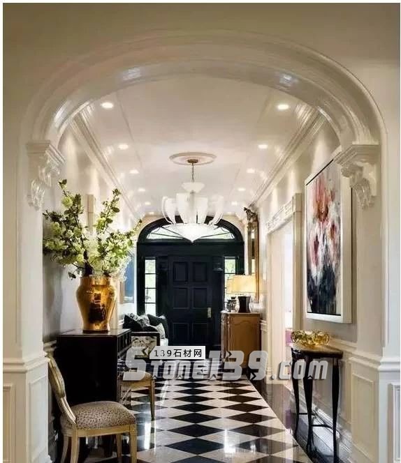 黑與白，經典的石材拼接藝術