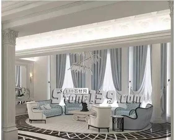 黑與白，經典的石材拼接藝術