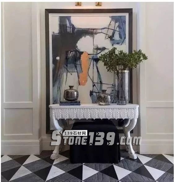 黑與白，經典的石材拼接藝術