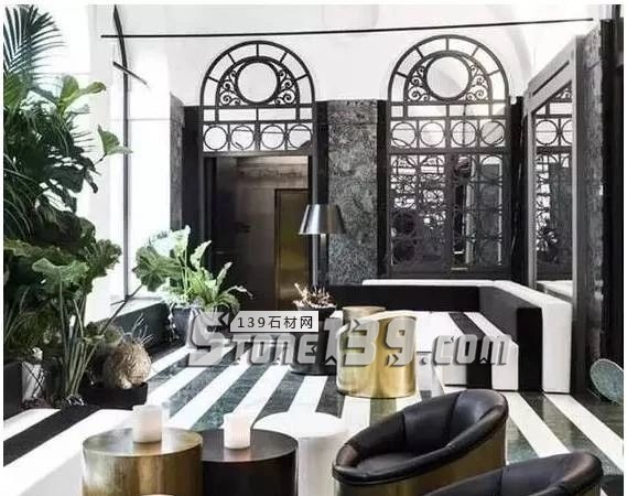 黑與白，經典的石材拼接藝術