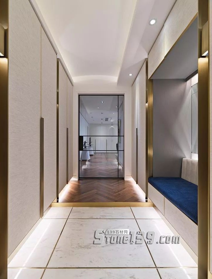 輕奢主義 | 大理石+黃銅鑲嵌設計裝飾應用