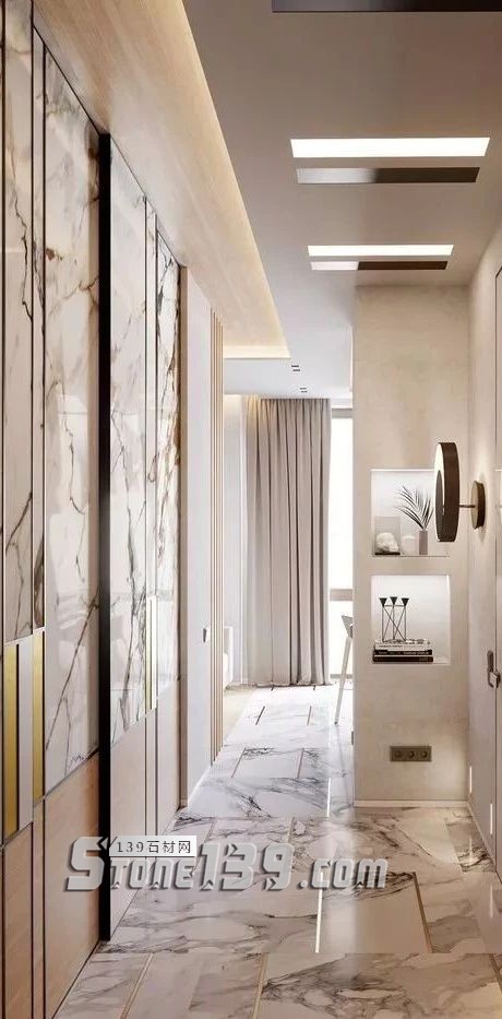 輕奢主義 | 大理石+黃銅鑲嵌設計裝飾應用