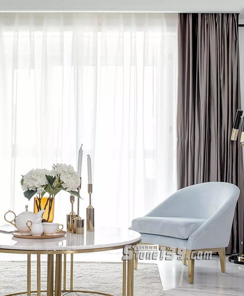 輕奢主義 | 大理石+黃銅鑲嵌設計裝飾應用