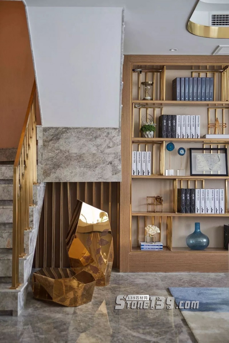 輕奢主義 | 大理石+黃銅鑲嵌設計裝飾應用