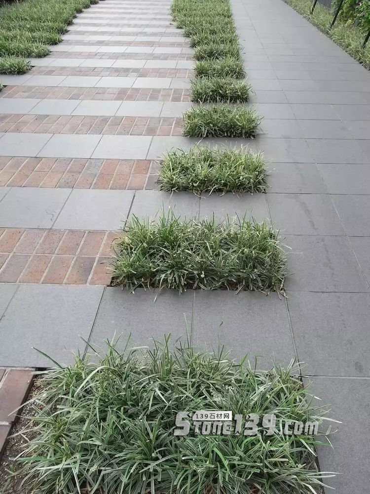創意景觀設計,石材嵌草鋪裝惹人醉