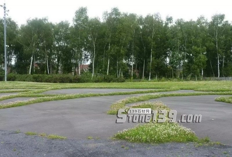 創意景觀設計,石材嵌草鋪裝惹人醉