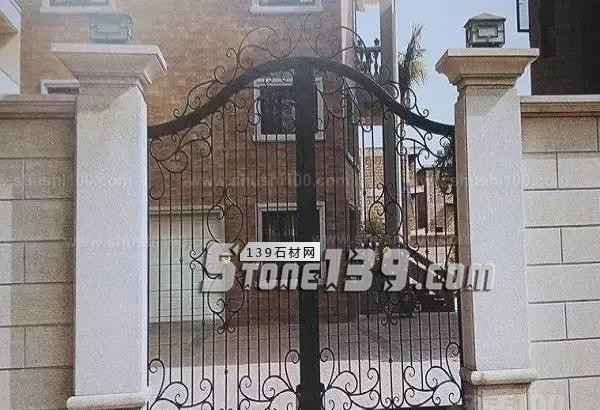 石材別墅大門 庭院石材大門柱實(shí)例拍攝欣賞 別墅庭院大門石材