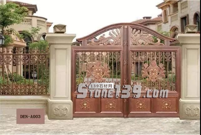 石材別墅大門 庭院石材大門柱實(shí)例拍攝欣賞 別墅庭院大門石材