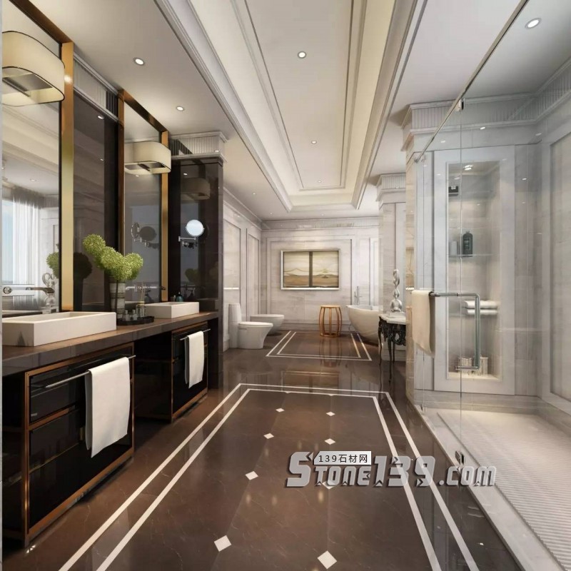 全屋石材定制,量身打造豪華別墅浴室