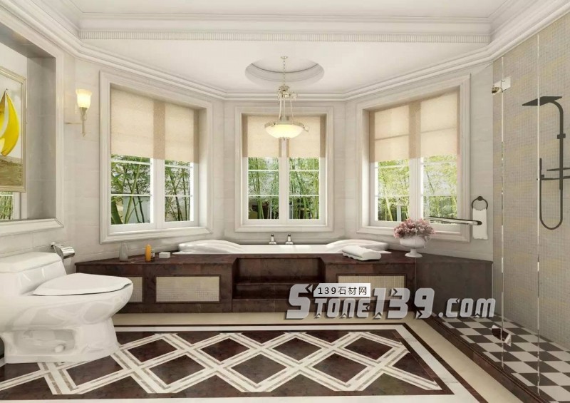 全屋石材定制,量身打造豪華別墅浴室