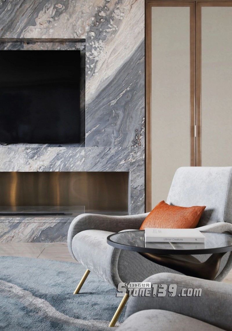 淺色大理石+黃銅,輕奢別墅裝飾 有質感有品味的生活