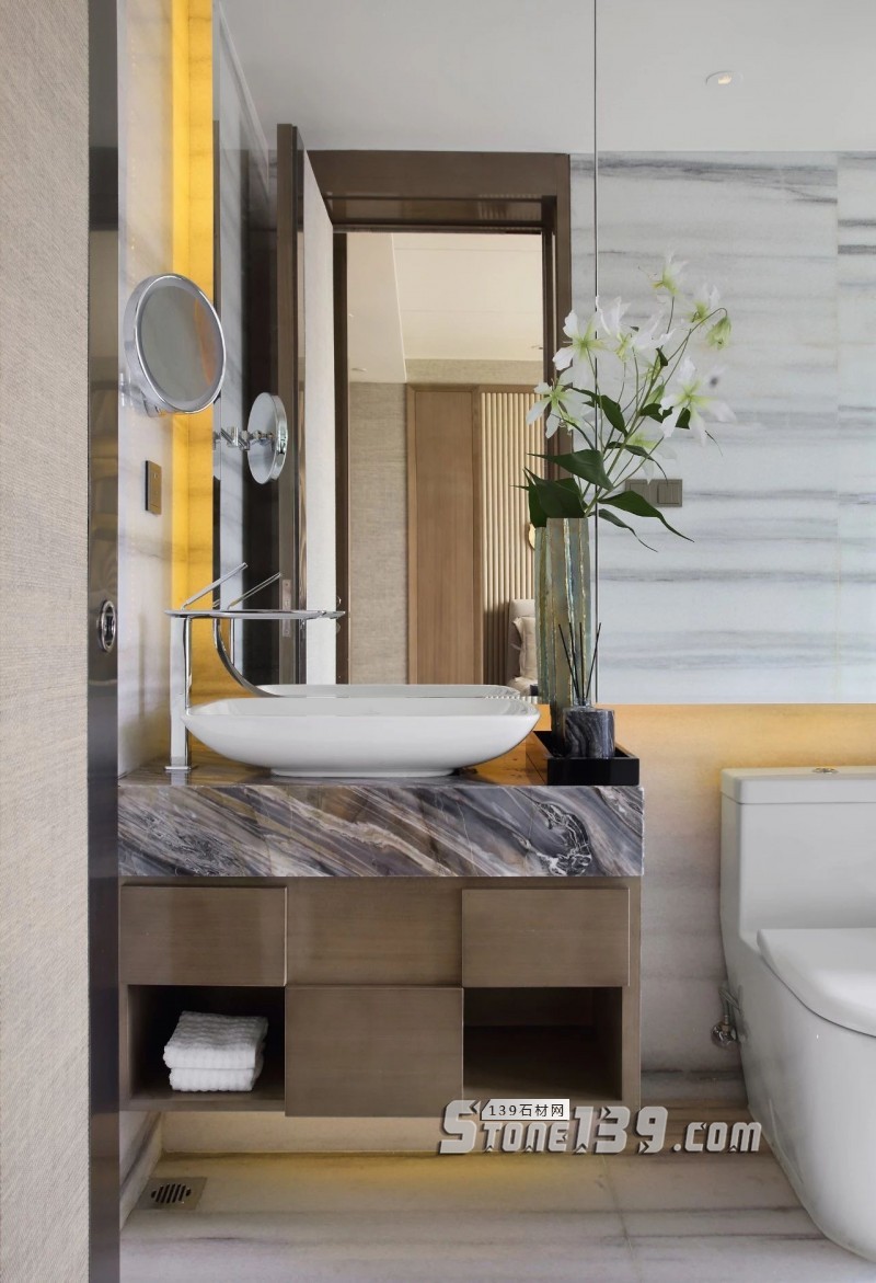 淺色大理石+黃銅,輕奢別墅裝飾 有質感有品味的生活