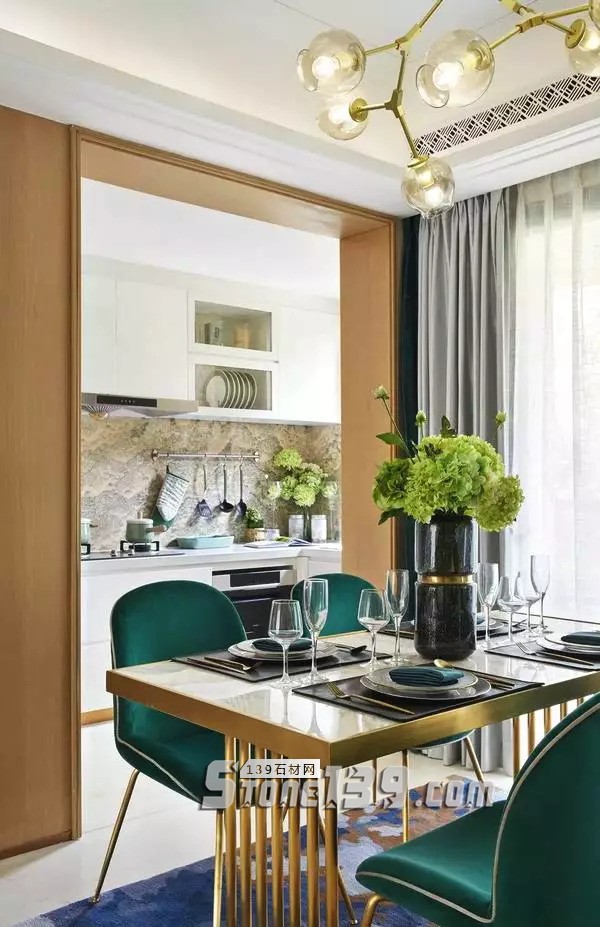 大理石+金屬，輕奢風的最佳cp