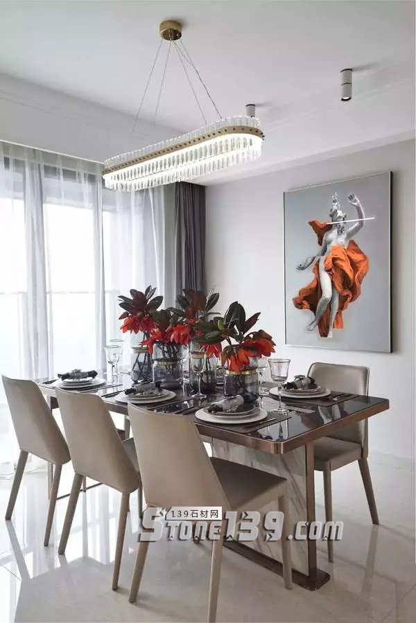 大理石+金屬，輕奢風的最佳cp