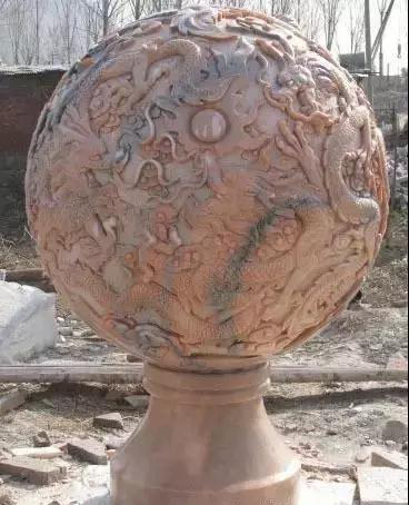 石雕龍球、圓球及浮雕