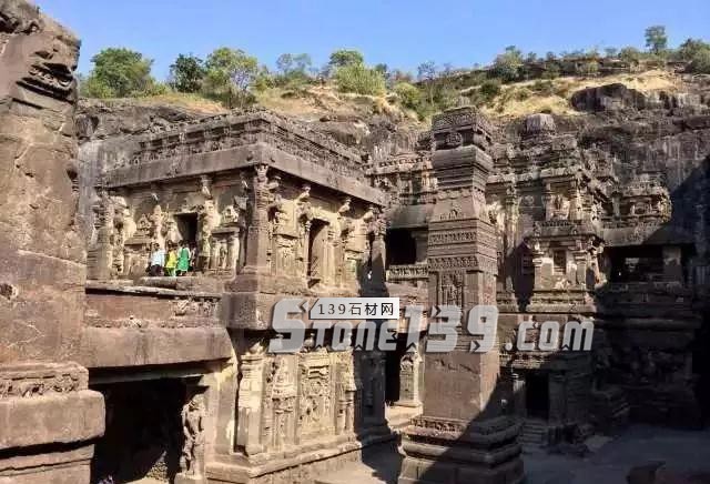 世界上最大的巖石雕刻寺院石窟建筑 印度石雕刻寺院石窟建筑