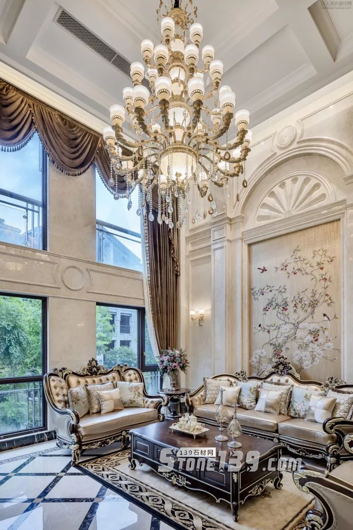 英倫風貴族氣派大理石裝飾的客廳
