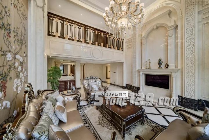 英倫風貴族氣派大理石裝飾的客廳