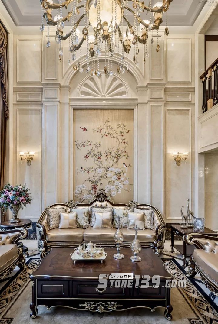 英倫風貴族氣派大理石裝飾的客廳