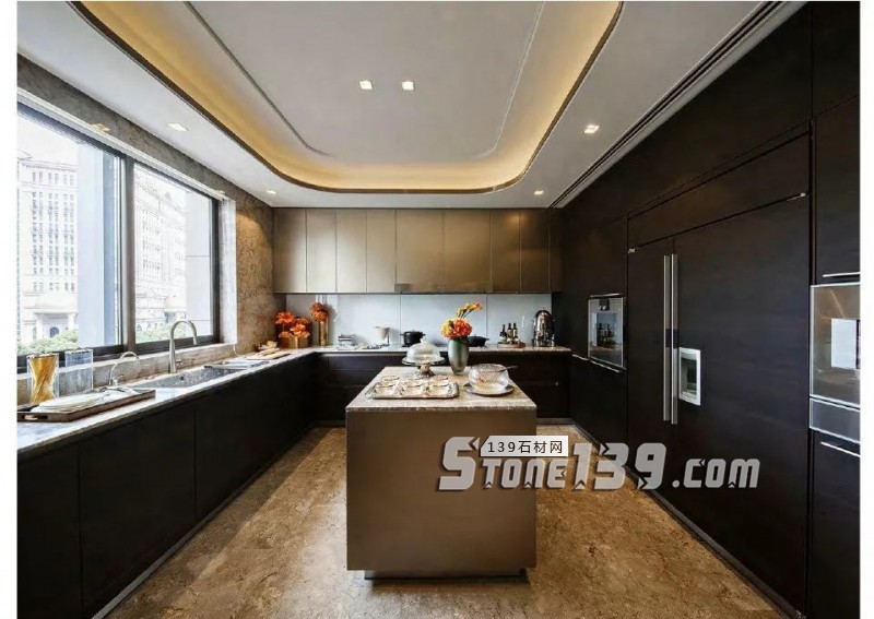 廚衛空間的大理石裝飾設計欣賞