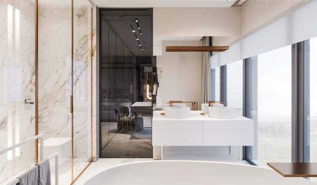 廚衛空間的大理石裝飾設計欣賞