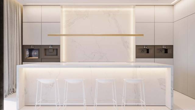 廚衛空間的大理石裝飾設計欣賞