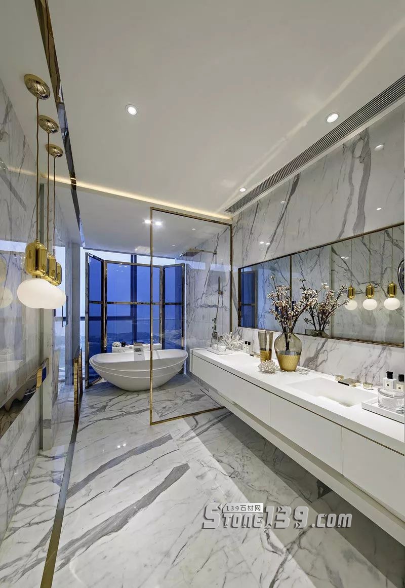 廚衛空間的大理石裝飾設計欣賞
