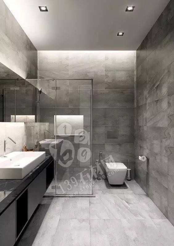 獨立式衛(wèi)生間裝飾大理石案例