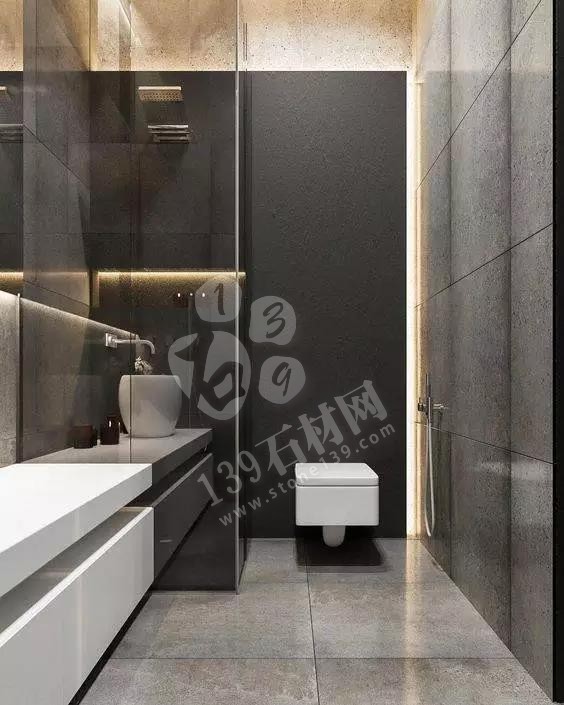 獨立式衛(wèi)生間裝飾大理石案例