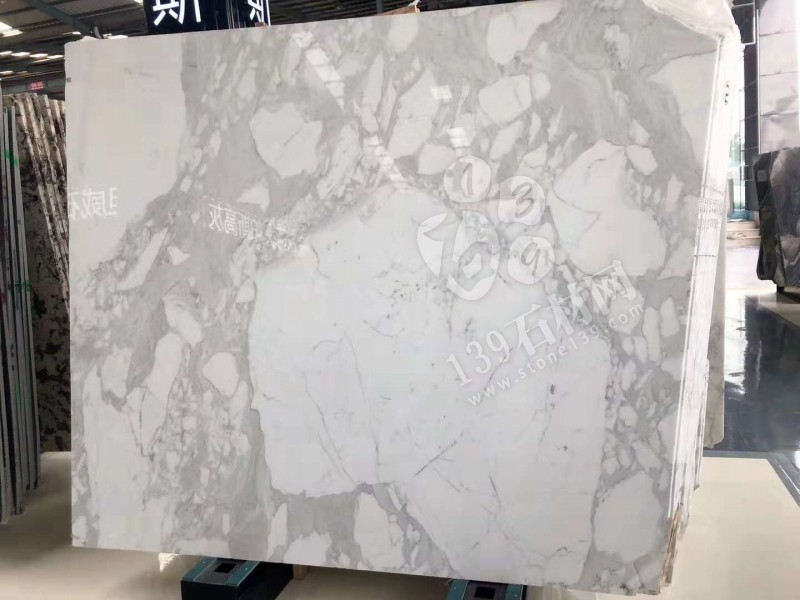 魚肚白和雪花白大理石