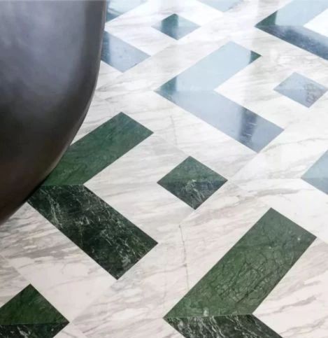 長沙綠白黑大理石設計裝飾案例