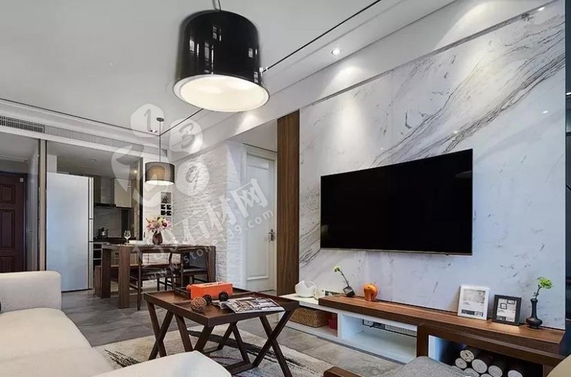 2018白色大理石電視背景墻 簡約不簡單