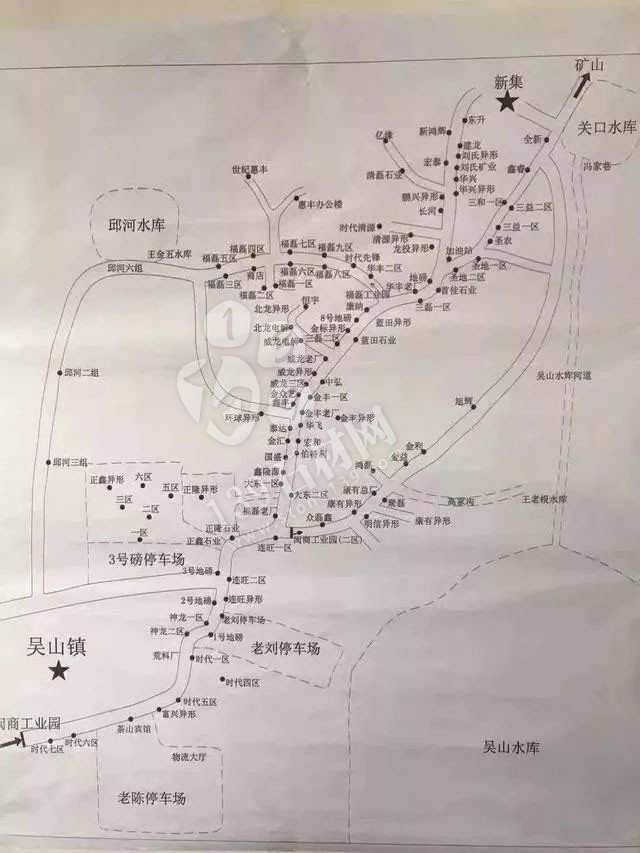 隨縣石材產區石材工廠分布圖