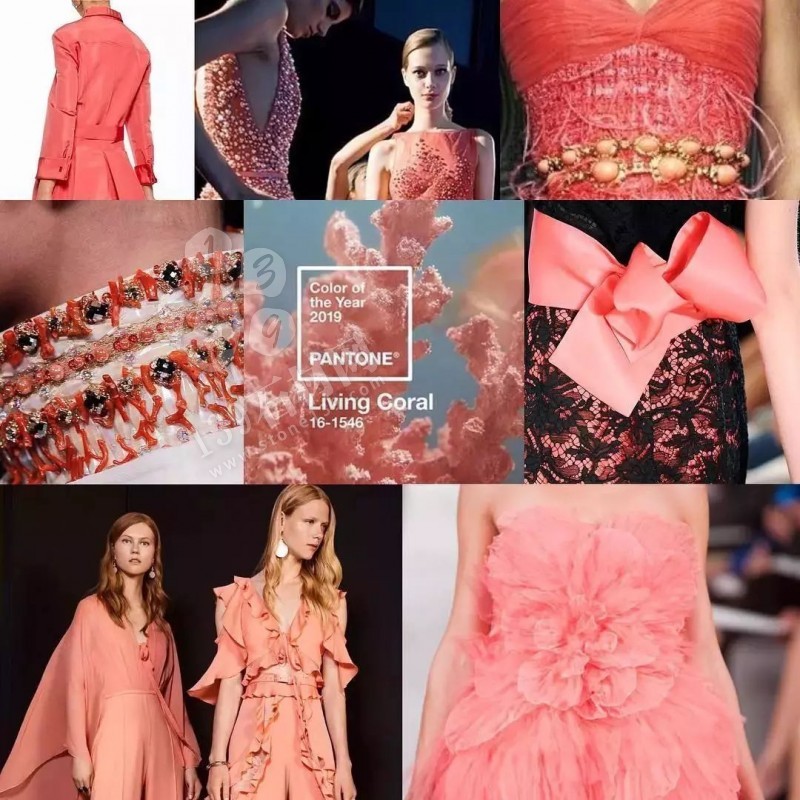 2019年流行的“珊瑚橘”主打色調