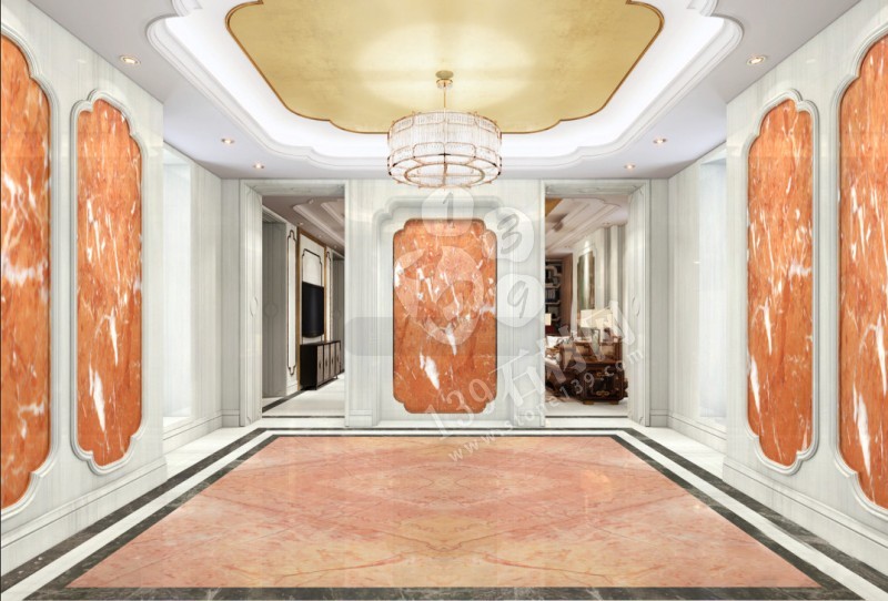 或許這些橙紅色的大理石會熱銷 因為2019年流行“珊瑚橘”主色調