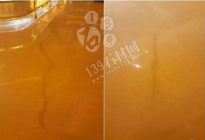 石材紋理處呈現水印,怎么處理? 石材表面有水印