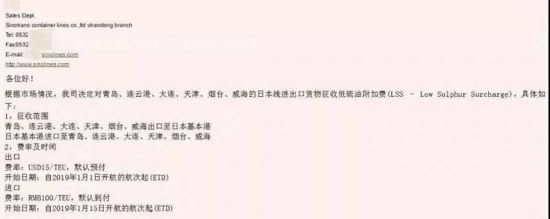 石材進出口|1月1日起,全國口岸將統一征收低硫燃油附加費!