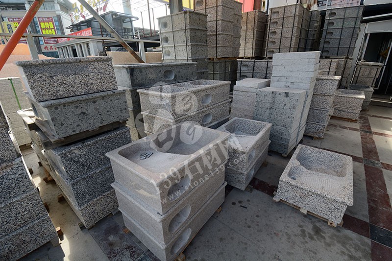 福建漳州洗衣池工廠樂晨石材批發花崗巖一體洗衣池