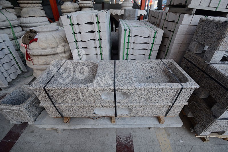 福建漳州洗衣池工廠樂晨石材批發花崗巖一體洗衣池