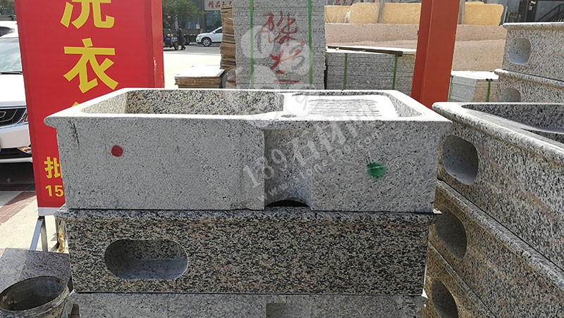 福建漳州洗衣池工廠樂晨石材批發花崗巖一體洗衣池