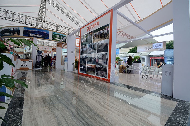 2019年廈門石材展-貴州巨鼎石業展館現場(A-W087展位號)