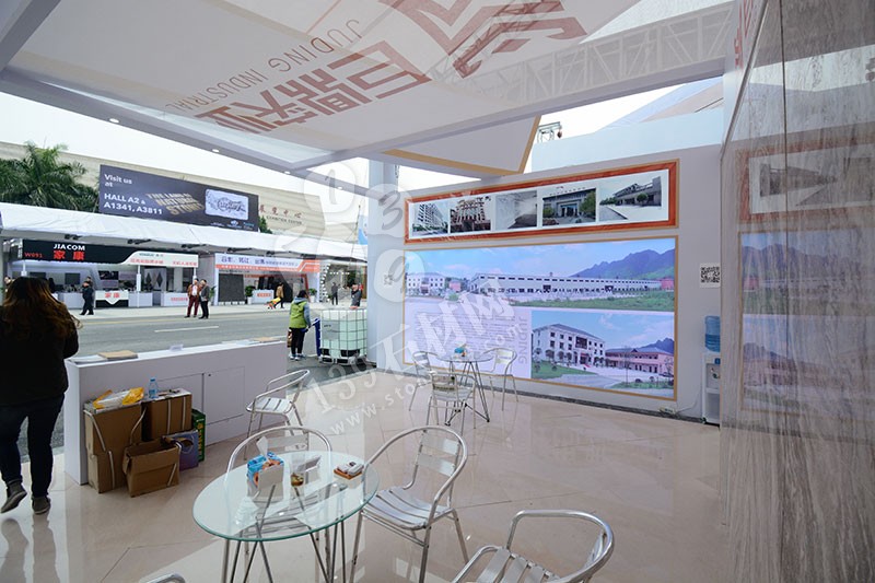 2019年廈門石材展-貴州巨鼎石業展館現場(A-W087展位號)